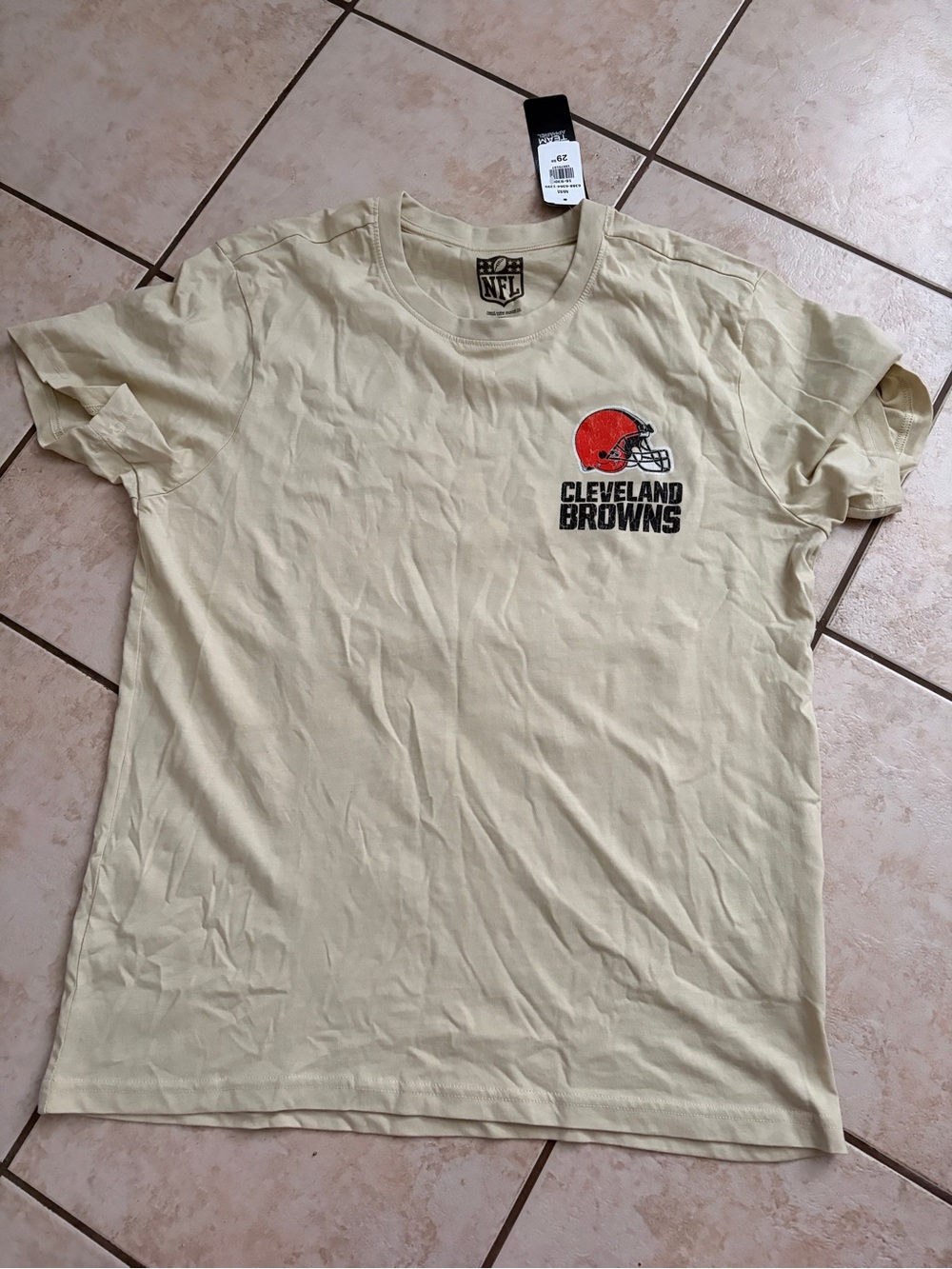 NFL Cleveland Browns Cream Short Sleeve Team Tee